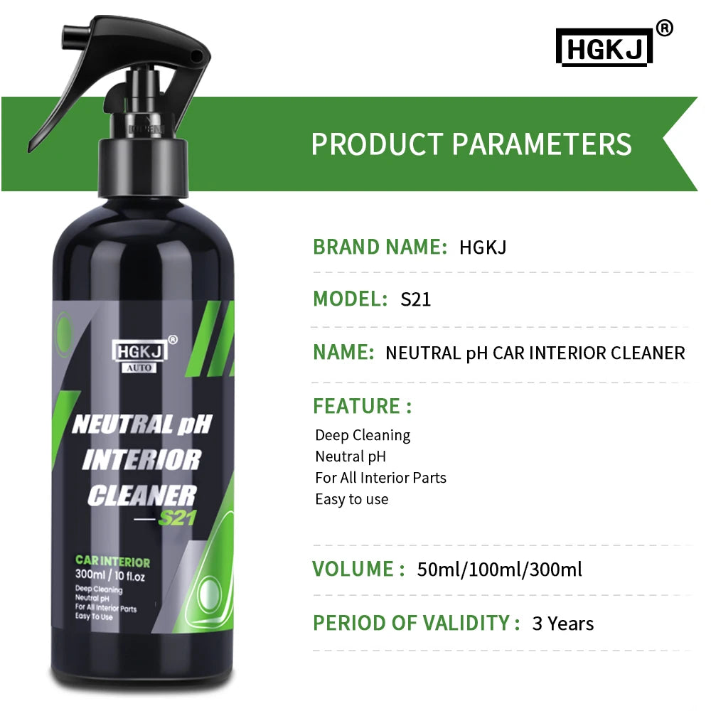HGKJ Leather & Upholstery Cleaner – Neutral pH Interior Deep Cleaner