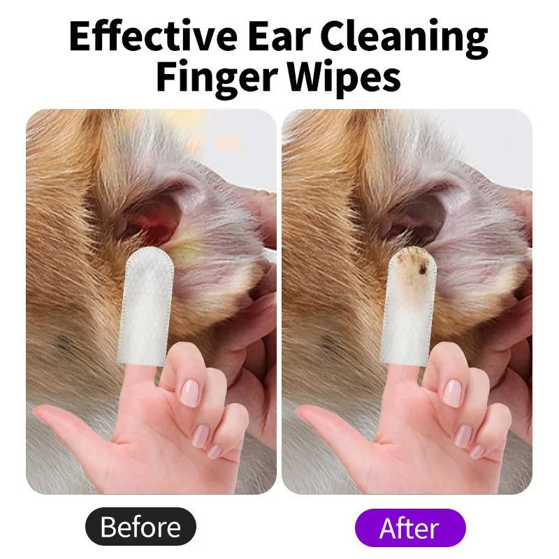 Gentle Ear Cleaning Wipes For Cats & Dogs
