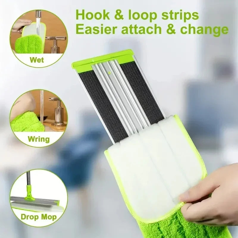 Wet & Dry Microfibre Flat Mop – The All-in-One Floor Cleaning Solution!