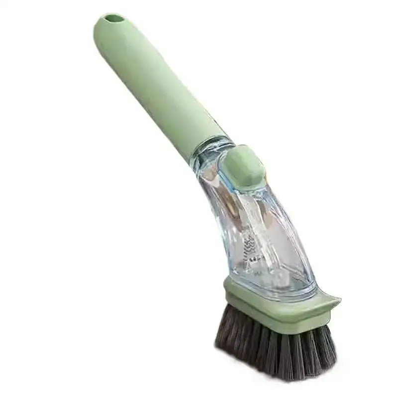 Refillable Liquid Cleaning Brush – Long Handle Kitchen Scrubber