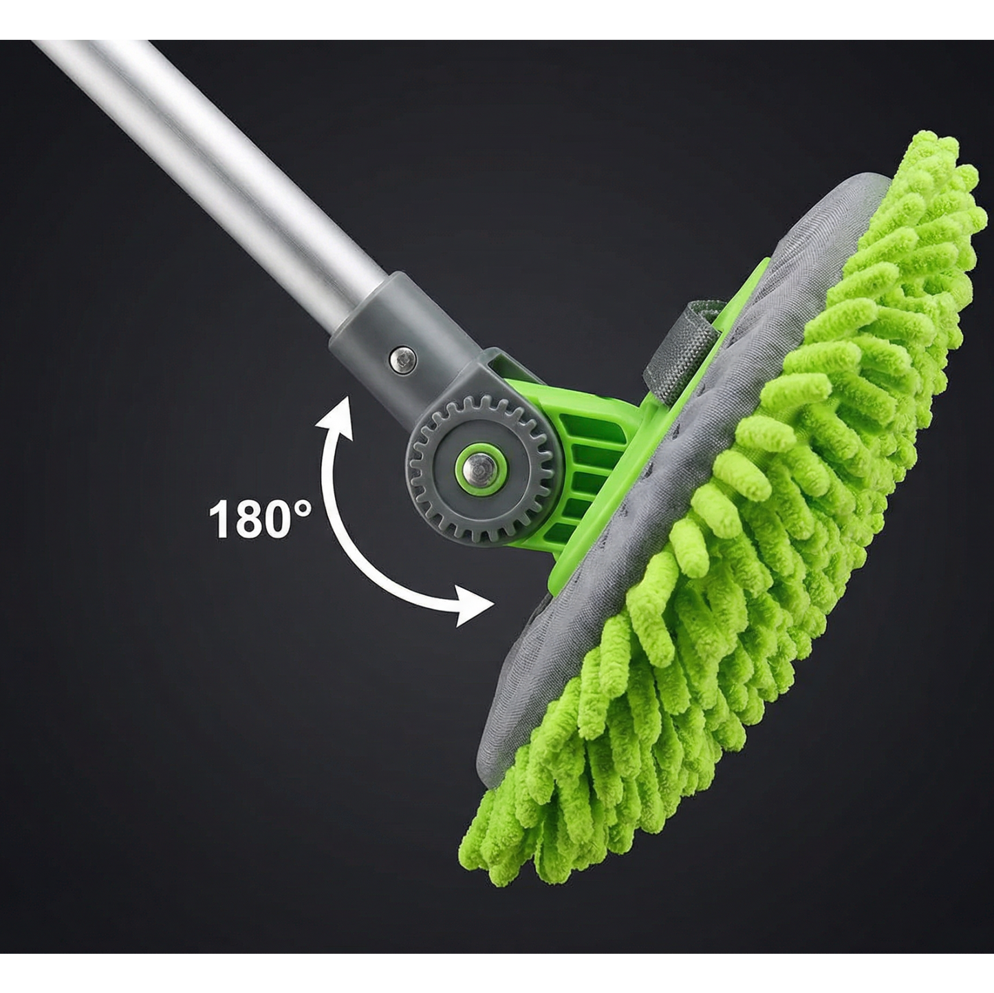 Chenille Car Washing Mop With Long Telescopic Handle & Removable Heads