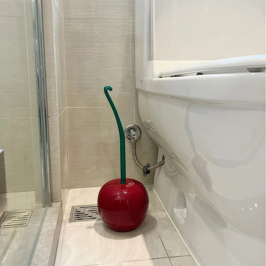Cherry-Shaped Toilet Brush & Holder Set